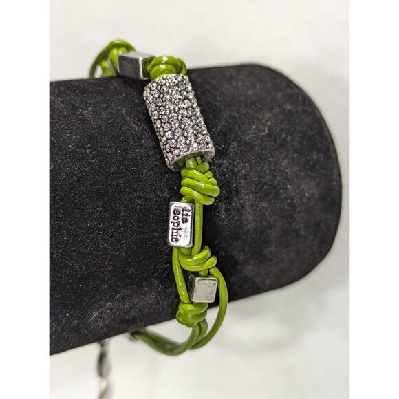 Apple Green Rhinestone Bracelet NWT - Picture 6 of 12